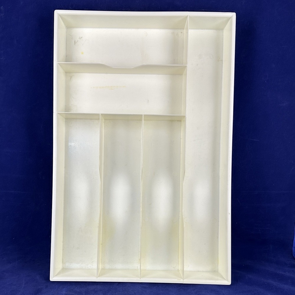 Dynatec Silverware Drawer Organizer Tray Utensil 18x8" ivory Made in USA